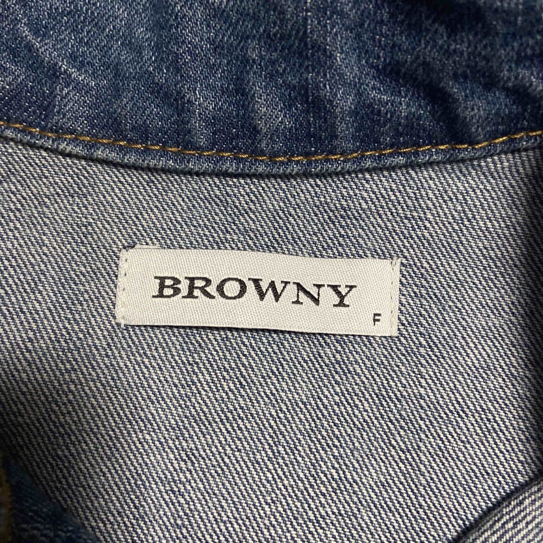 BROWNY(ブラウニー)のブラウニー デニムジャケット レディース 秋 春 レディースのジャケット/アウター(Gジャン/デニムジャケット)の商品写真
