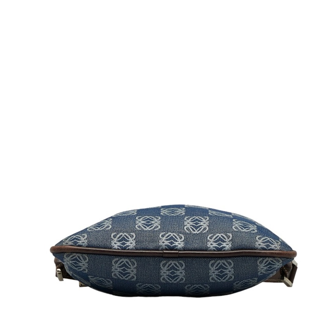 LOEWE - ロエベ アナグラム 斜め掛け ショルダーバッグ デニム レザー