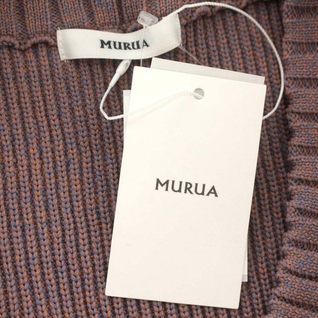 MURUA(ムルーア)のムルーア MURUA 21AW ベスト ニット Vネック ノースリーブ F 紫 レディースのトップス(ベスト/ジレ)の商品写真