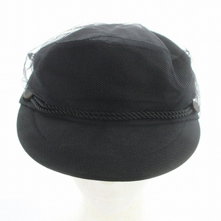 カシラ(CA4LA)のカシラ チュールマリンキャップ 帽子 黒(キャスケット)