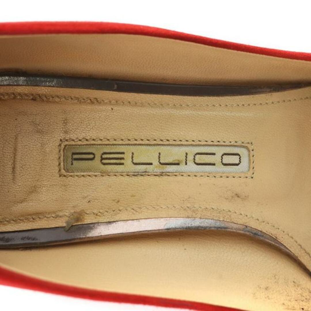 PELLICO(ペリーコ)のペリーコ パンプス スエード レザー ポインテッドトゥ チャンキーヒール レディースの靴/シューズ(ハイヒール/パンプス)の商品写真