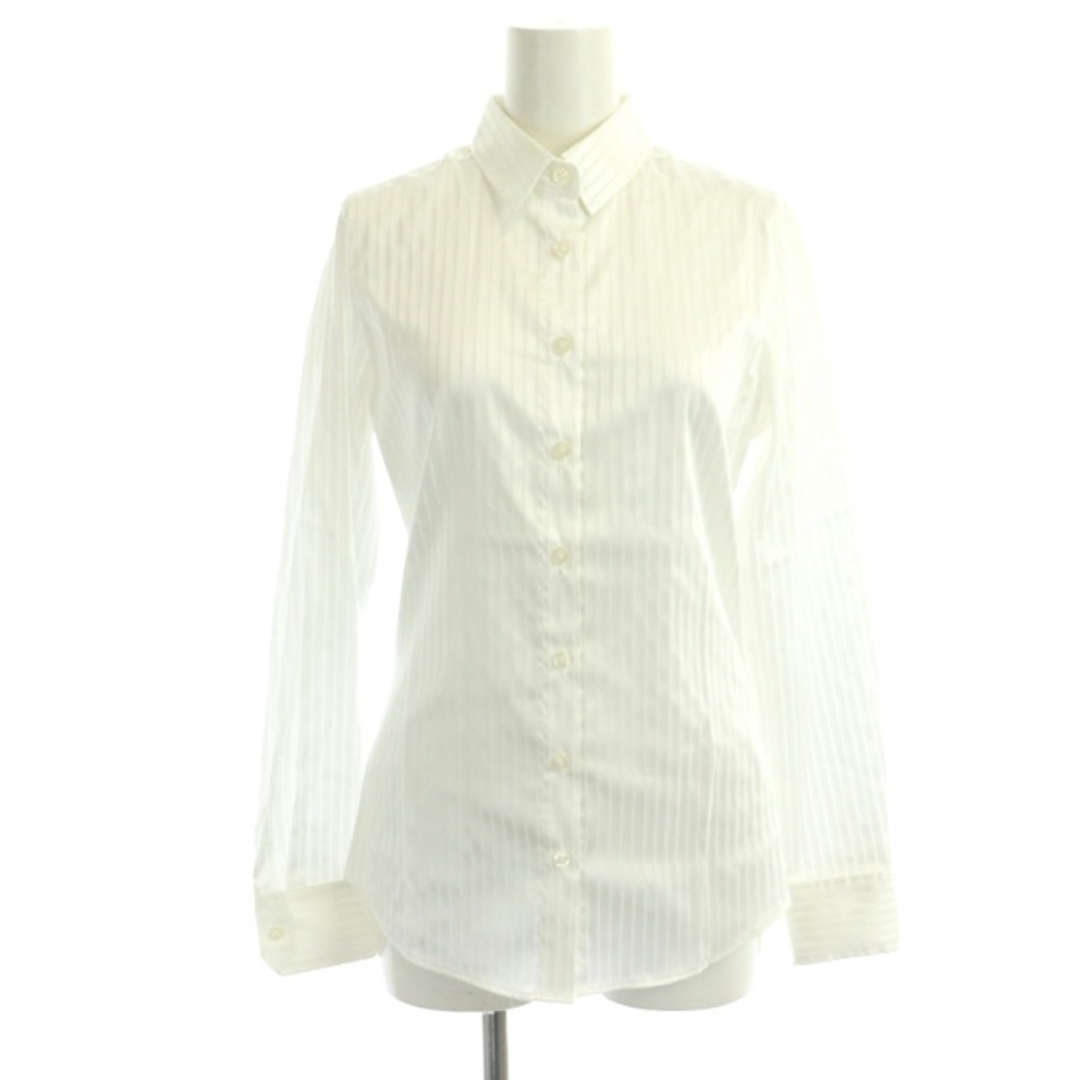 ナラカミーチェ サテンシャツ ブラウス 長袖 前開き 0 白 ホワイト レディースのトップス(シャツ/ブラウス(長袖/七分))の商品写真