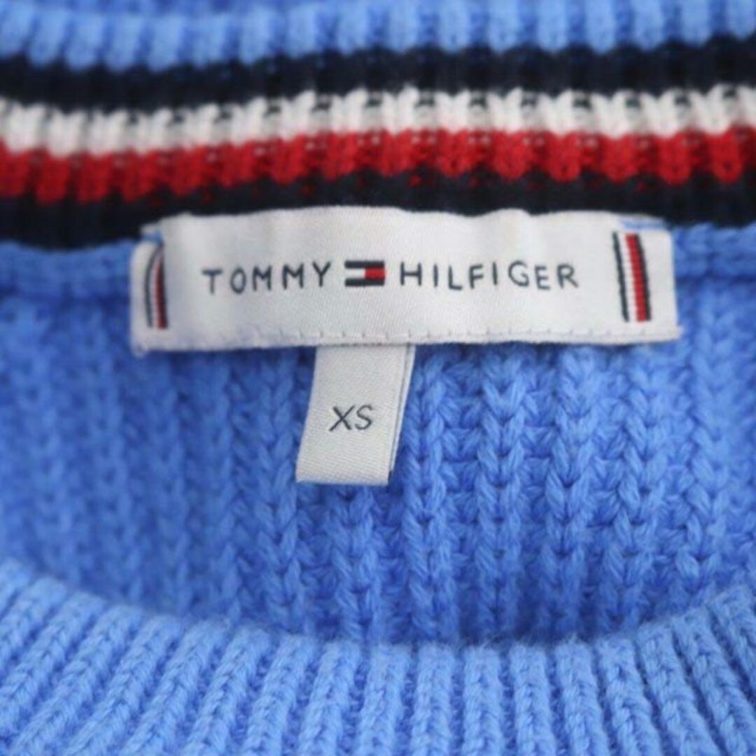 TOMMY HILFIGER(トミーヒルフィガー)のトミーヒルフィガー ケーブル編みニット セーター 長袖 XS ライトブルー レディースのトップス(ニット/セーター)の商品写真