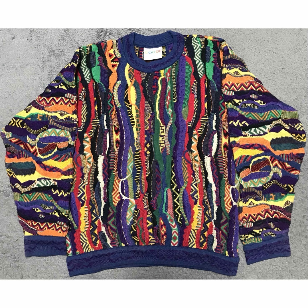 coogi 好配色マルチカラーニット