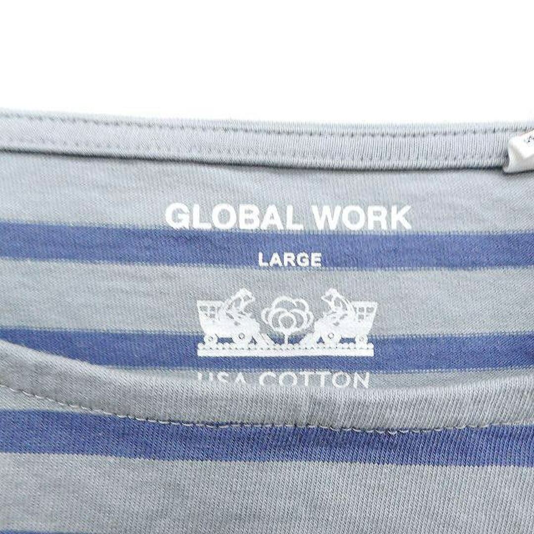 GLOBAL WORK(グローバルワーク)のグローバルワーク GLOBAL WORK ボーダー柄 Tシャツ カットソー L レディースのトップス(Tシャツ(半袖/袖なし))の商品写真