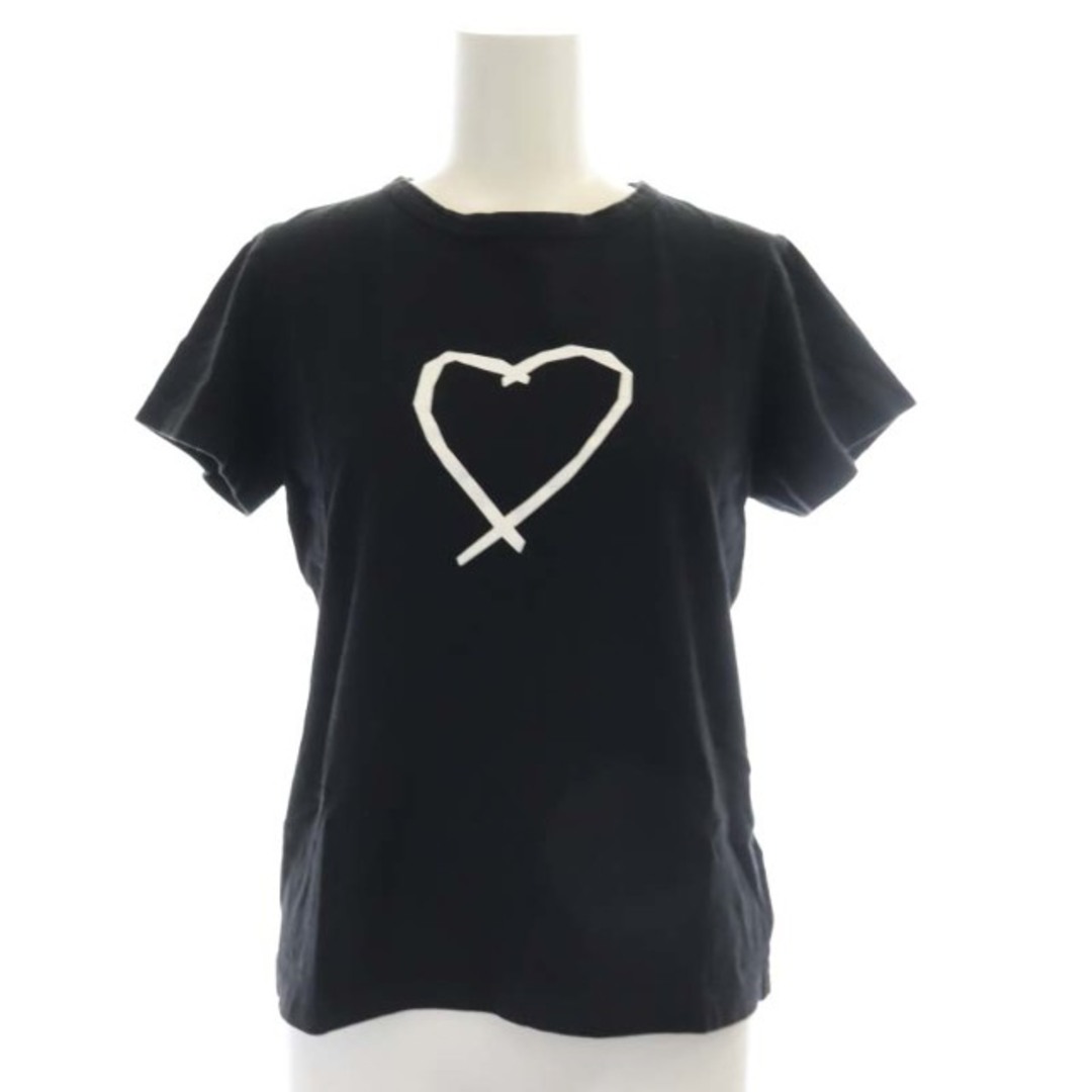 agnes b.(アニエスベー)のアニエスベー Tシャツ カットソー 半袖 ハート T2 黒 ブラック ■OS レディースのトップス(Tシャツ(半袖/袖なし))の商品写真