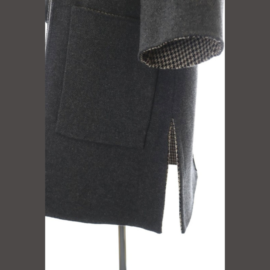 ブラミンク リバーシブル ウールナイロンシルク チェックショートスリーブコート レディースのジャケット/アウター(その他)の商品写真