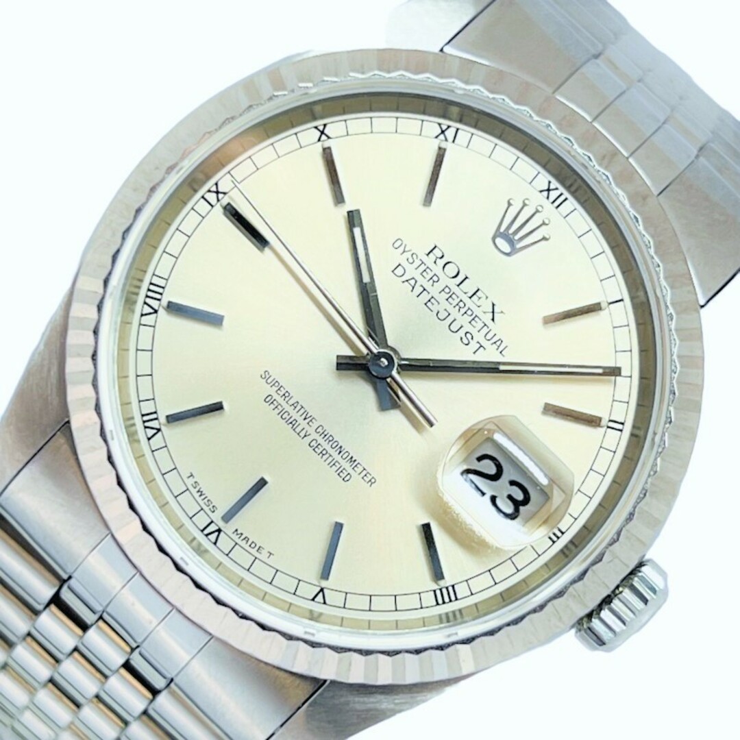 腕時計(アナログ)ロレックス ROLEX デイトジャスト 16234 シルバー SS/WG 自動巻き メンズ 腕時計