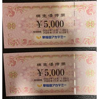 最新　匿名配送　早稲田アカデミー株主優待券　10000円分(その他)