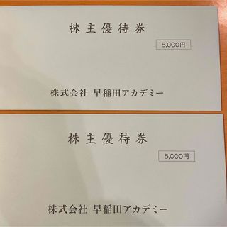 早稲田アカデミー　株主優待券 有効期限　2024年11月30日まで(その他)