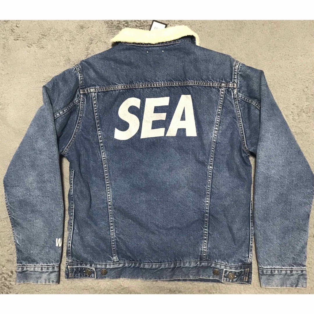 インディゴ【新品】WIND AND SEA × MINEDENIM デニムボアジャケット