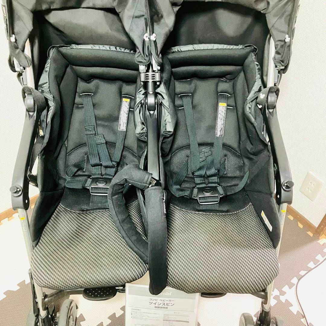 combi - Combi コンビ ツインスピン 二人乗りベビーカー ブラック 双子