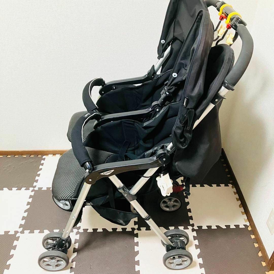 combi - Combi コンビ ツインスピン 二人乗りベビーカー ブラック 双子