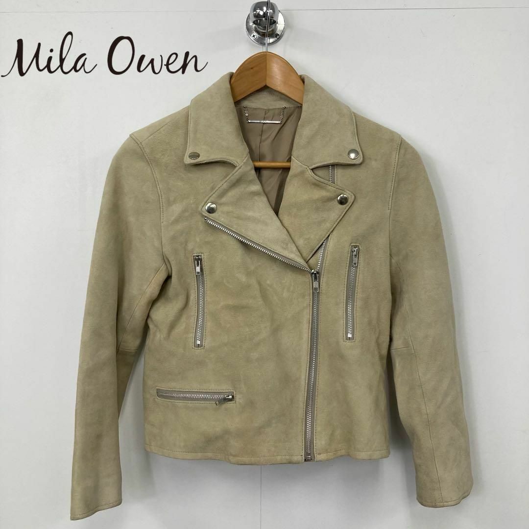 Mila Owen(ミラオーウェン)のMila Owen 短丈ライダースジャケット レディースのジャケット/アウター(ライダースジャケット)の商品写真