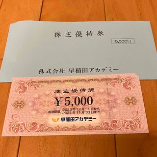 早稲田アカデミー株主優待券　5000円(その他)