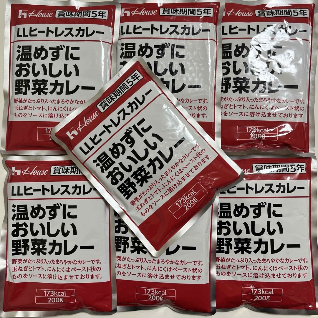 保存食　by　レトルトカレー　温めずに美味しい野菜カレー　食品7点まとめ売りの通販　Riko｜ラクマ