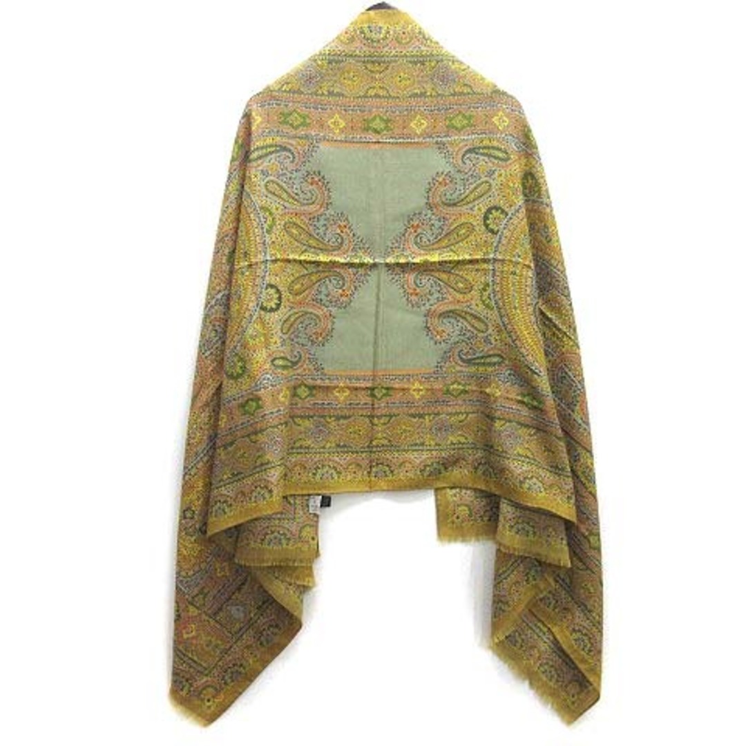 エトロ ETRO ストール ウール シルク ペイズリー柄 イエロー エトロ ETRO ストール ウール シルク ペイズリー柄 イエロー