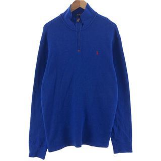 ラルフローレン(Ralph Lauren)の古着 ラルフローレン Ralph Lauren POLO RALPH LAUREN ハーフジップスウェットシャツ トレーナー メンズXL /eaa380540(スウェット)