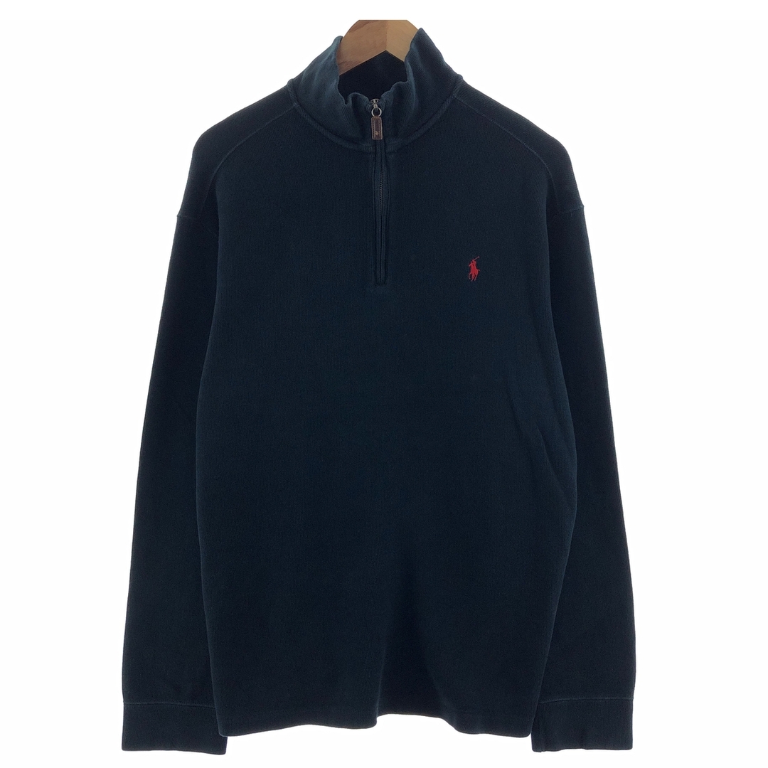 Ralph Lauren(ラルフローレン)の古着 ラルフローレン Ralph Lauren POLO by Ralph Lauren コットンニットハーフジップセーター メンズXL /eaa380512 メンズのトップス(ニット/セーター)の商品写真