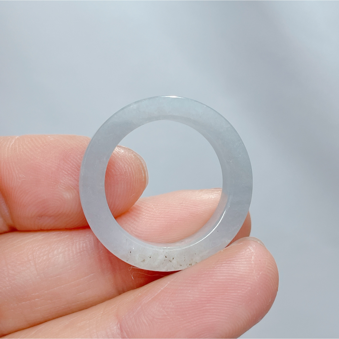 【新入荷】本翡翠保証‼️天然翡翠リング　方形リング　扳指　16号 メンズのアクセサリー(リング(指輪))の商品写真