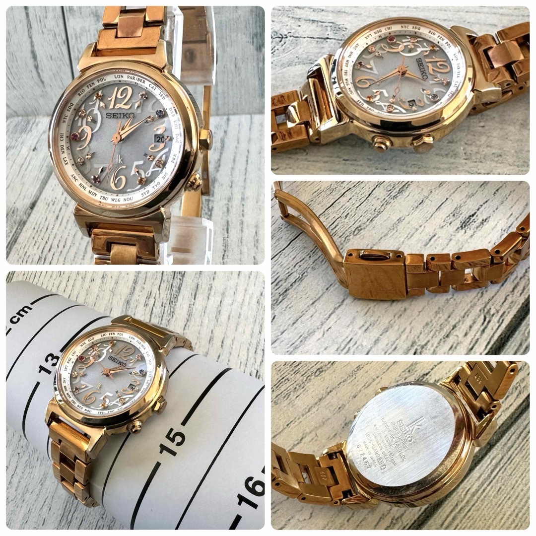 限定】SEIKO ルキア 腕時計 1B25-0AN0 電波ソーラー コンビ 限定】SEIKO ルキア 腕時計 1B25-0AN0 電波ソーラー コンビ