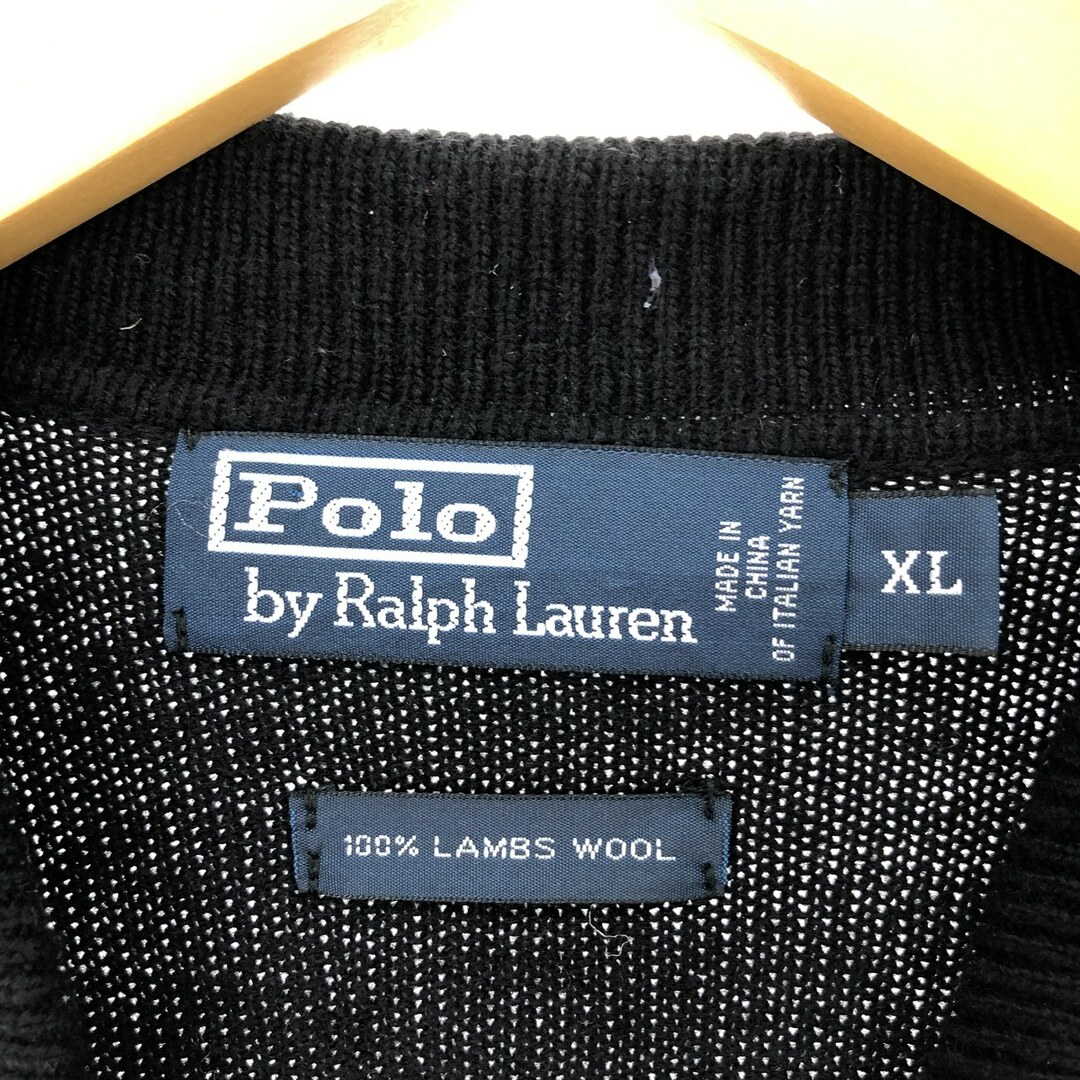 Ralph Lauren(ラルフローレン)の古着 ラルフローレン Ralph Lauren POLO by Ralph Lauren ラムウール ポロニットセーター メンズXL /eaa396548 メンズのトップス(ニット/セーター)の商品写真