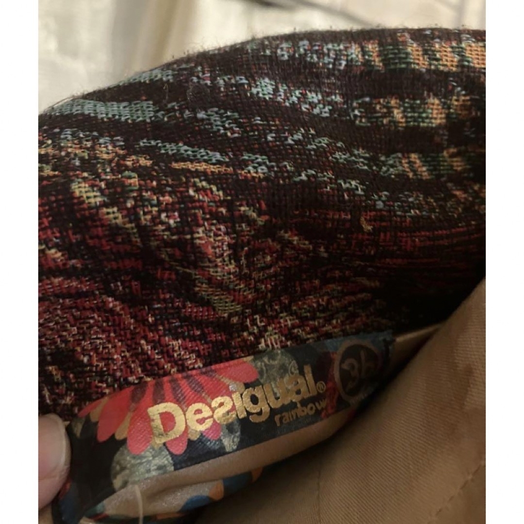 DESIGUAL(デシグアル)の美品　Desigual  柄コート　2way  デジグアル　36 レディースのジャケット/アウター(その他)の商品写真