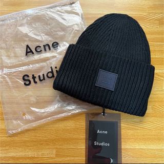 アクネストゥディオズ(Acne Studios)の【大人気!!】アクネストゥディオズ ニット帽 ブラック ビーニー(ニット帽/ビーニー)