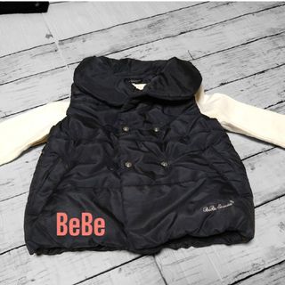 ベベ(BeBe)のBeBe ダウンベスト&カットソーセット100cm(ジャケット/上着)