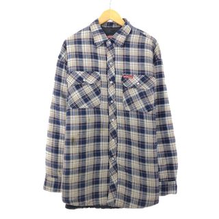 ディッキーズ(Dickies)の古着 ディッキーズ Dickies 長袖 ヘビーネルチェックシャツ メンズL /eaa396509(シャツ)