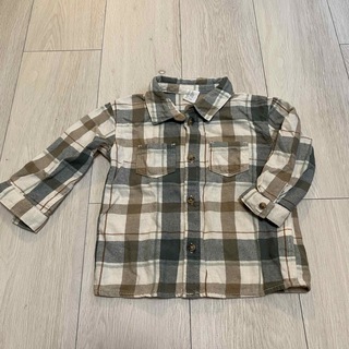 エイチアンドエム(H&M)のH&M  チェックシャツ　80サイズ　男の子　秋　冬　春(シャツ/カットソー)