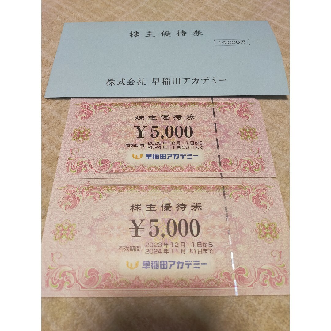 交換送料無料 【peko様専用】早稲田アカデミー株主優待券 10，000円分