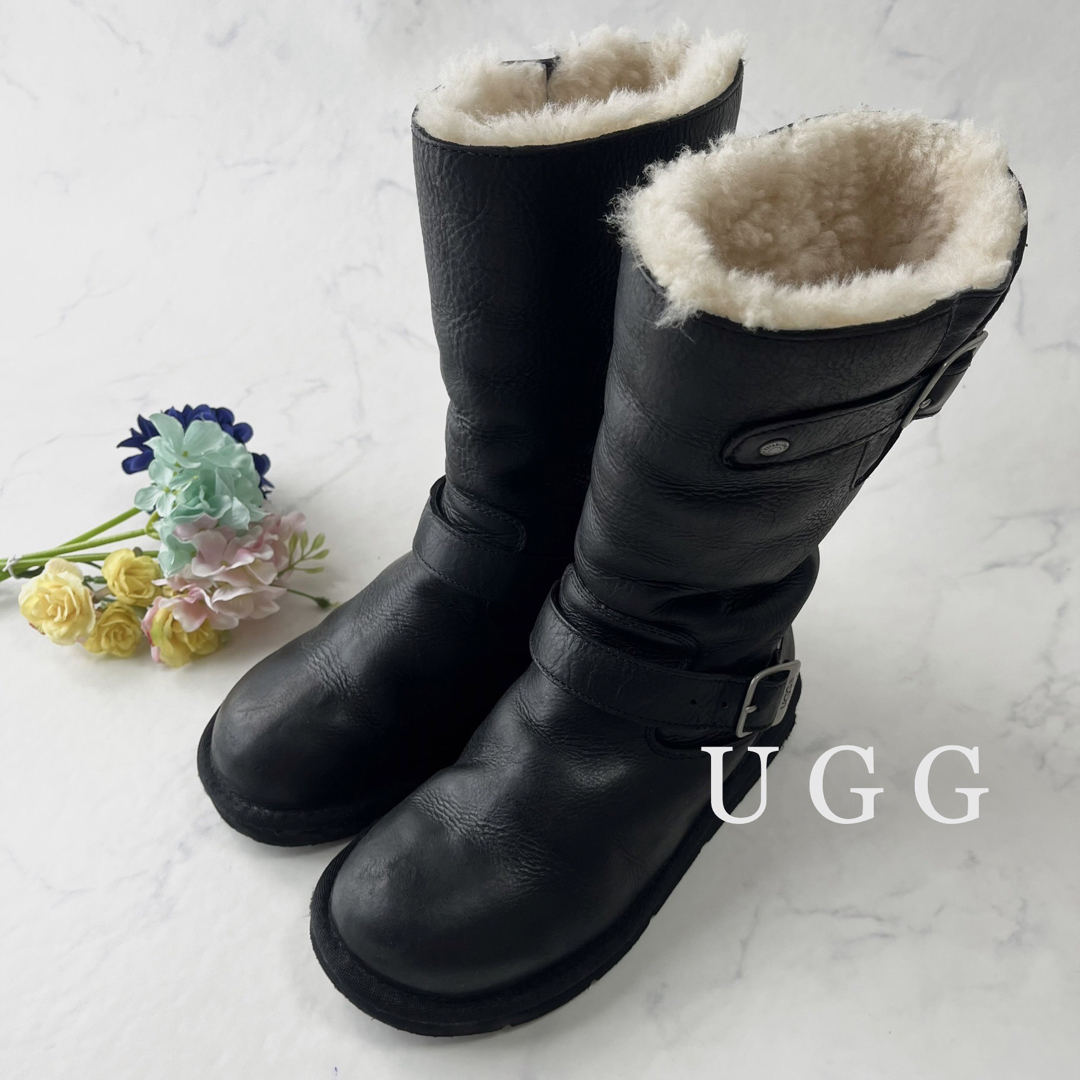 数量限定入荷 UGG australia ケンジントン ムートンブーツ レザー 23cm