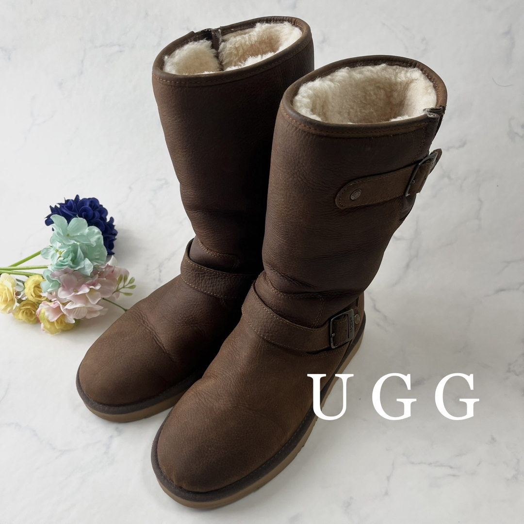 UGG australia ケンジントン ムートンブーツ レザー 23cmカラーブラック