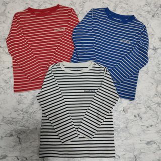 モンベル(mont bell)の3枚まとめてモンベル　ボーダー長袖Tシャツ　100 　ロンTシャツ(Tシャツ/カットソー)