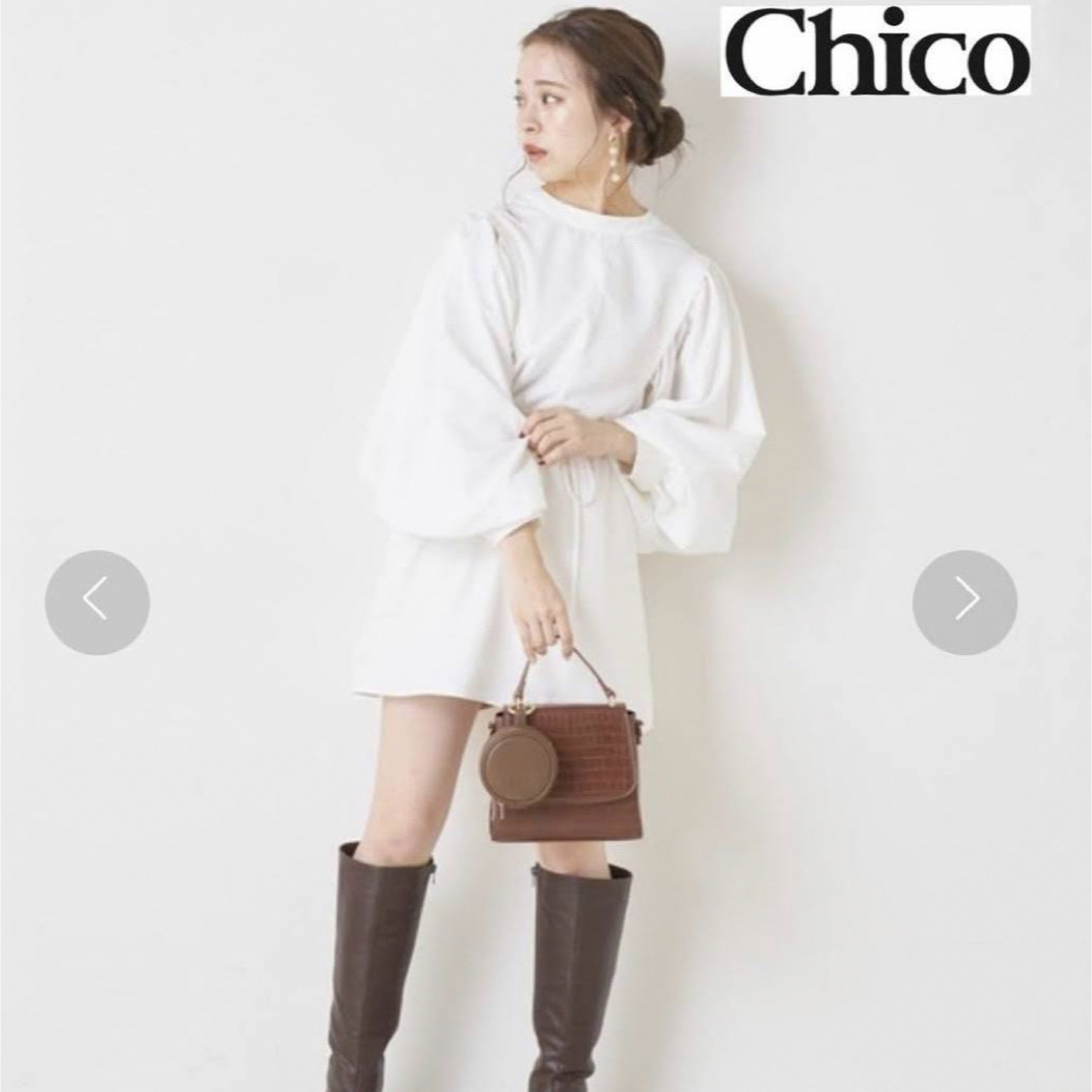 who's who Chico(フーズフーチコ)の2WAYボリュームスリーブチュニック/シャツワンピース レディースのトップス(シャツ/ブラウス(長袖/七分))の商品写真