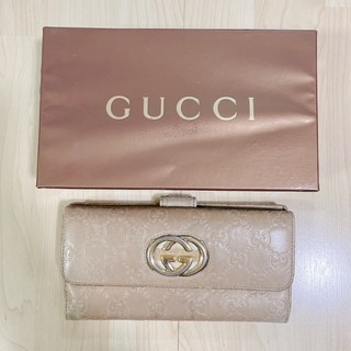 グッチ(Gucci)の❤️GUCCI長財布❤️ 春財布❤️ グッチシマ　Wホック　ベージュ　処分セール(財布)