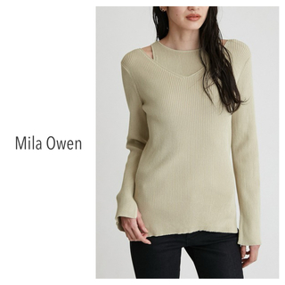 ミラオーウェン(Mila Owen)のMila Owen ミラオーウェン　タンクレイヤードリブニットトップス(ニット/セーター)