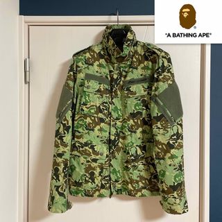 アベイシングエイプ(A BATHING APE)の【激レア】 APE BAPE オクトパス ミリタリー ジャケット(ミリタリージャケット)