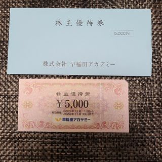 【匿名配送】早稲田アカデミー　株主優待券　5000円相当(その他)