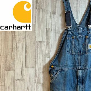 カーハート(carhartt)のカーハートデニムオーバーオール　サロペット　ビッグサイズヴィンテージ　42×34(サロペット/オーバーオール)