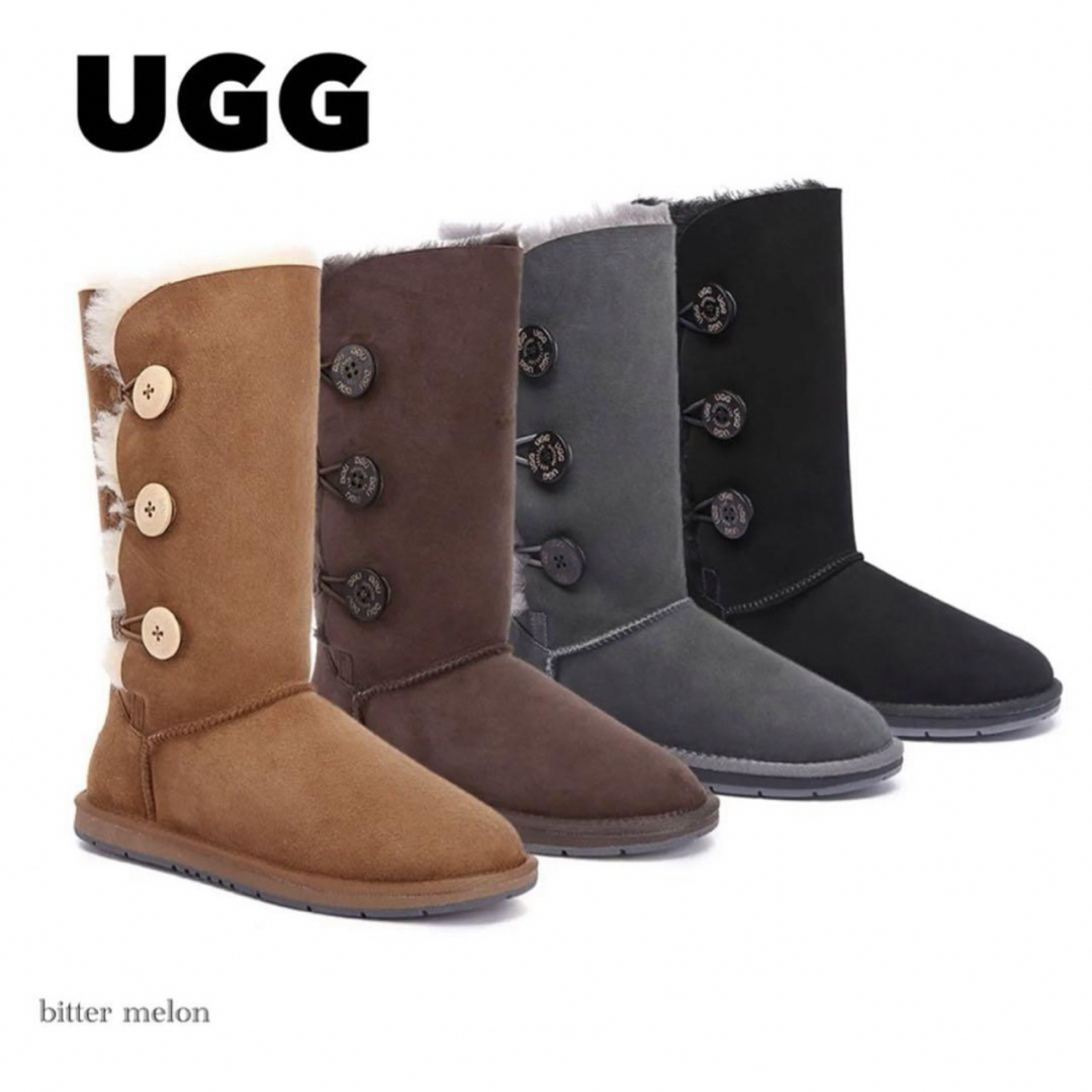 約28〜32センチメートル新品未使用　日本未発売　UGG トリプルボタン シープスキン ブーツ