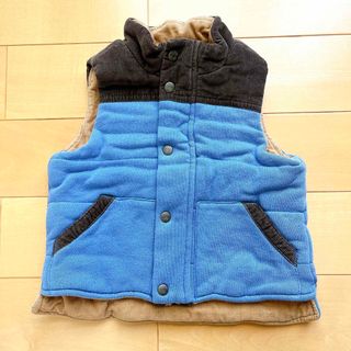 babyGAP リバーシブル　中綿ベスト　80 秋冬　男の子　あったか　ブルー(ジャケット/コート)