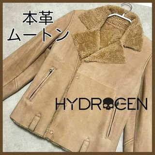 ハイドロゲン(HYDROGEN)の【 新品 】 ハイドロゲン 本革 ムートン ジャケット コート ライダース(ムートンコート)