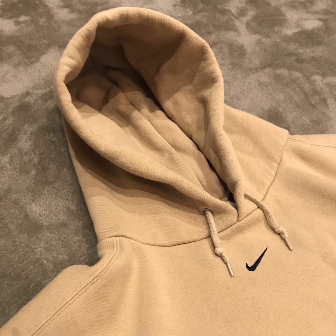 NIKE - 90s USA NIKE パーカー ベージュ センター刺繍ロゴ トラヴィス