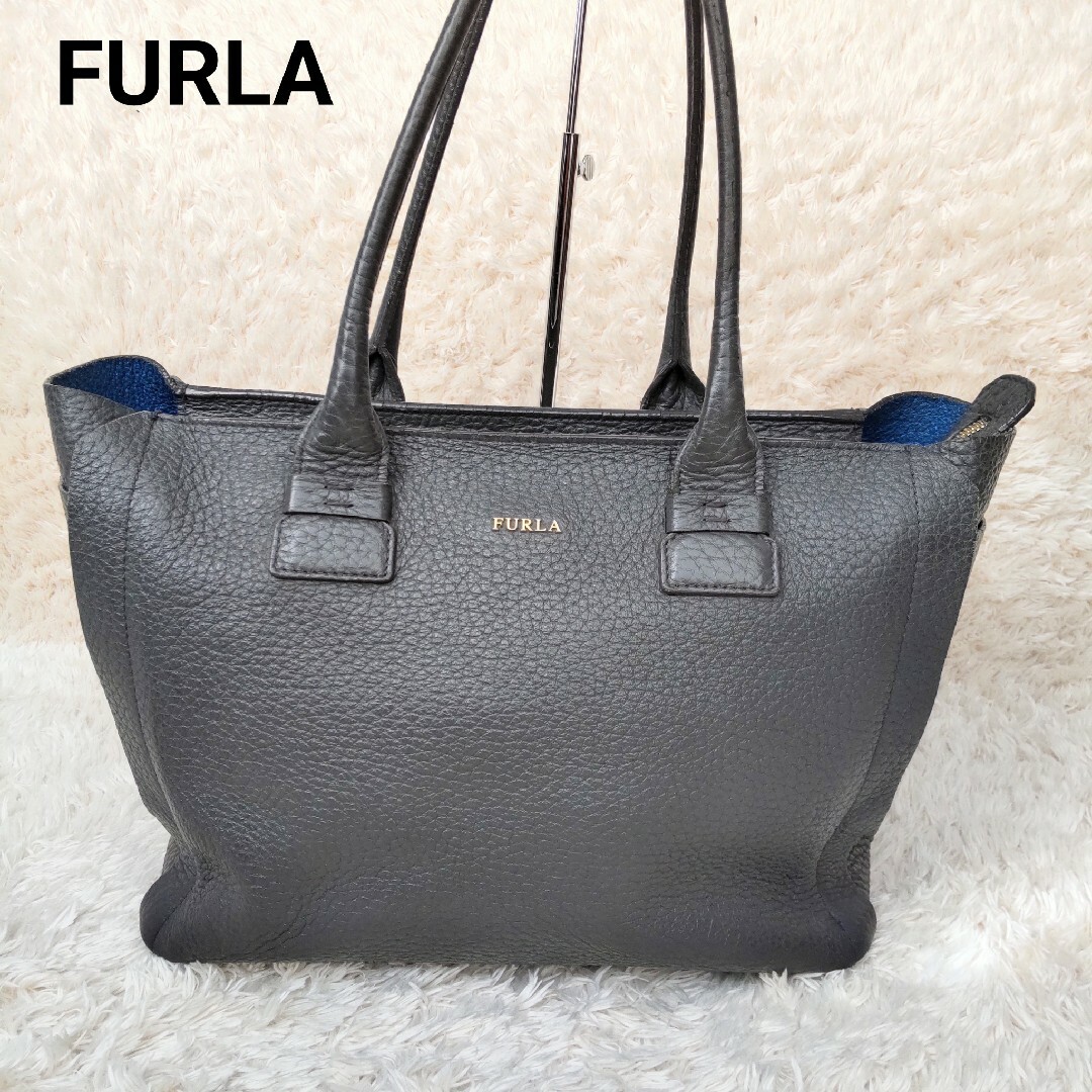 FURLA フルラ カプリッチョ ハンドバッグ トートバック A4収納 シボ革-