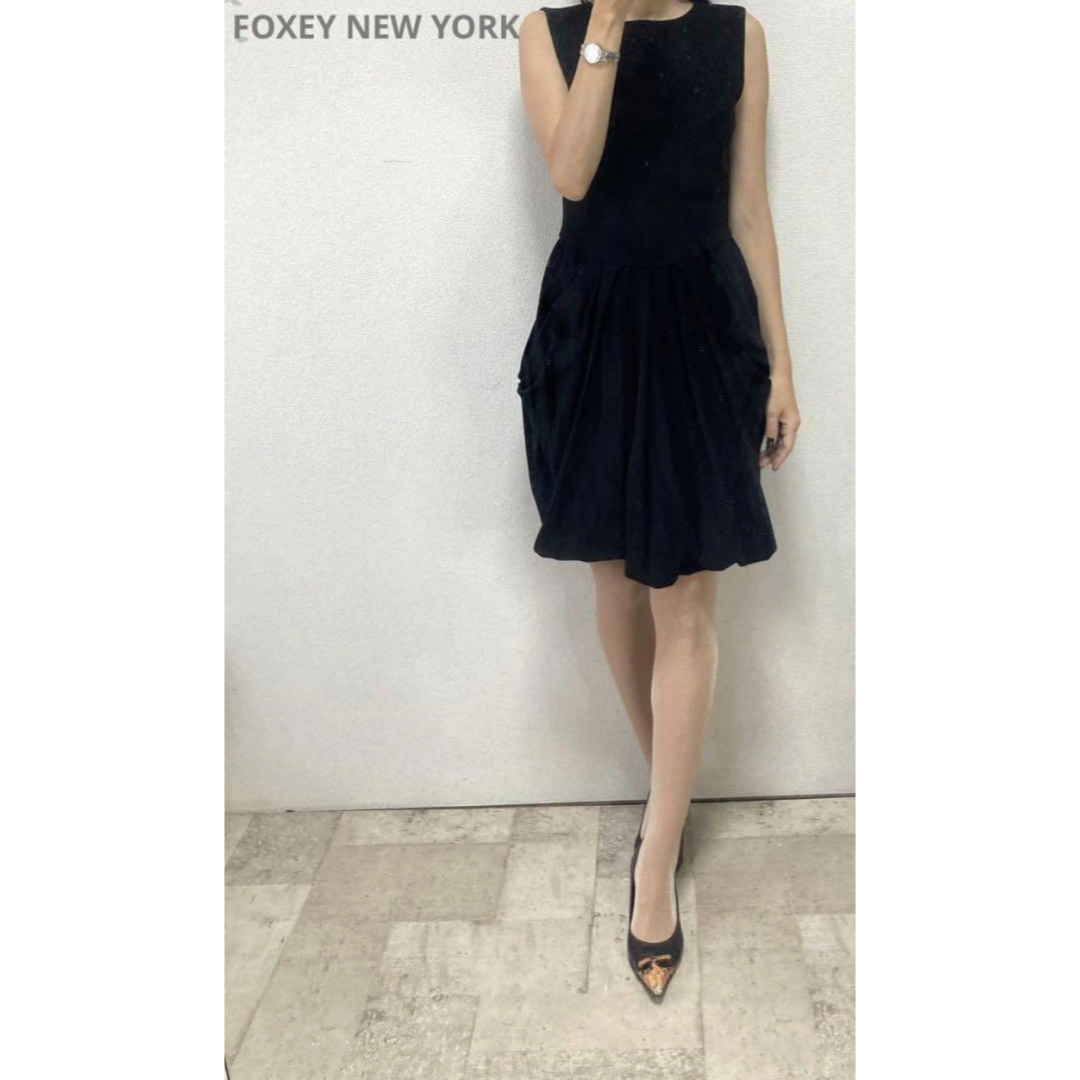 FOXEY NEW YORK - フォクシーニューヨークバルーンドレープワンピ38