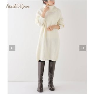 スピックアンドスパン(Spick & Span)のSpick&Span  2way畦ミニタケワンピース  白(ミニワンピース)