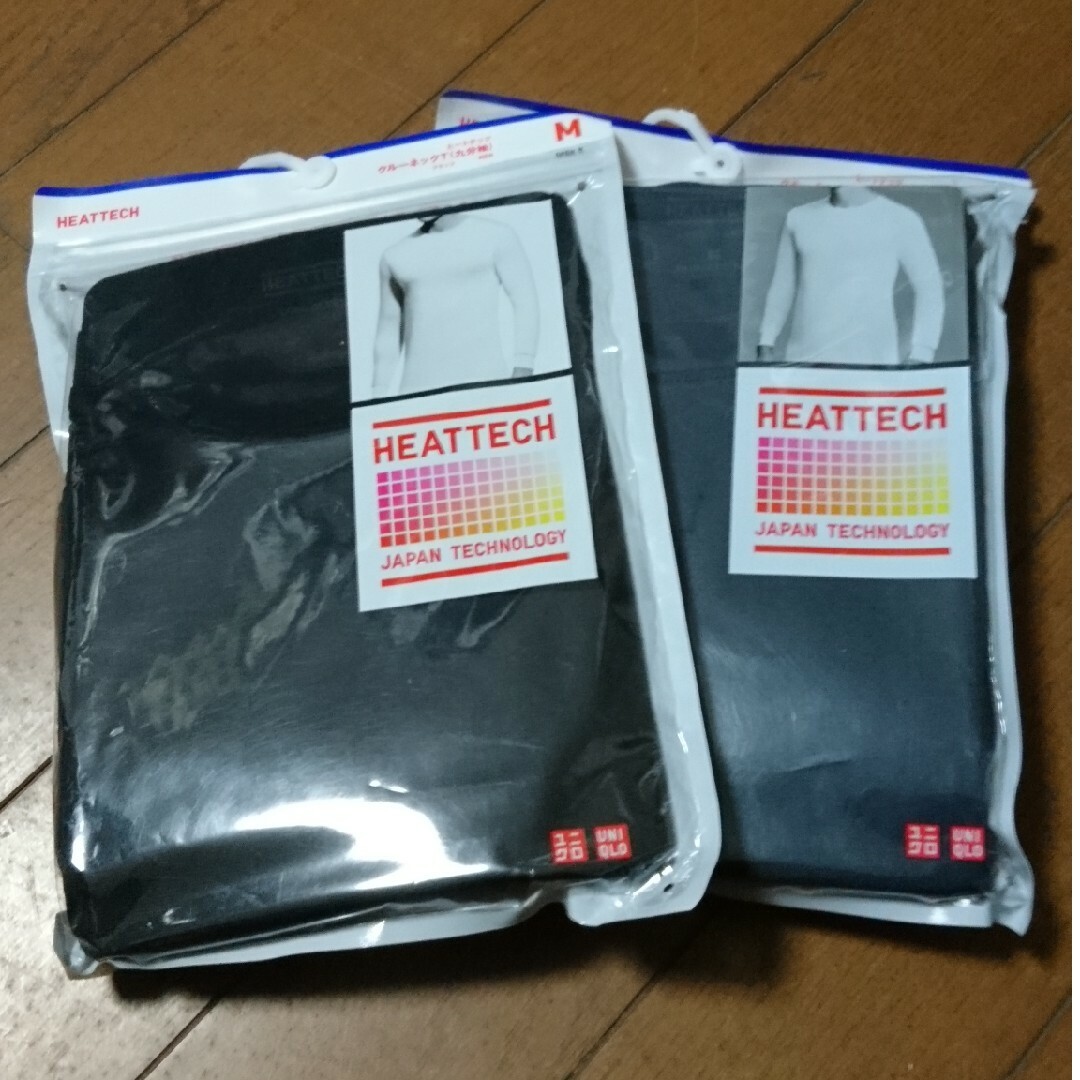 UNIQLO(ユニクロ)のユニクロ UNIQLO ヒートテック クルーネックT(九分袖) 2枚 メンズのトップス(Tシャツ/カットソー(七分/長袖))の商品写真