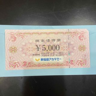 早稲田アカデミー　株主優待5000円分(その他)